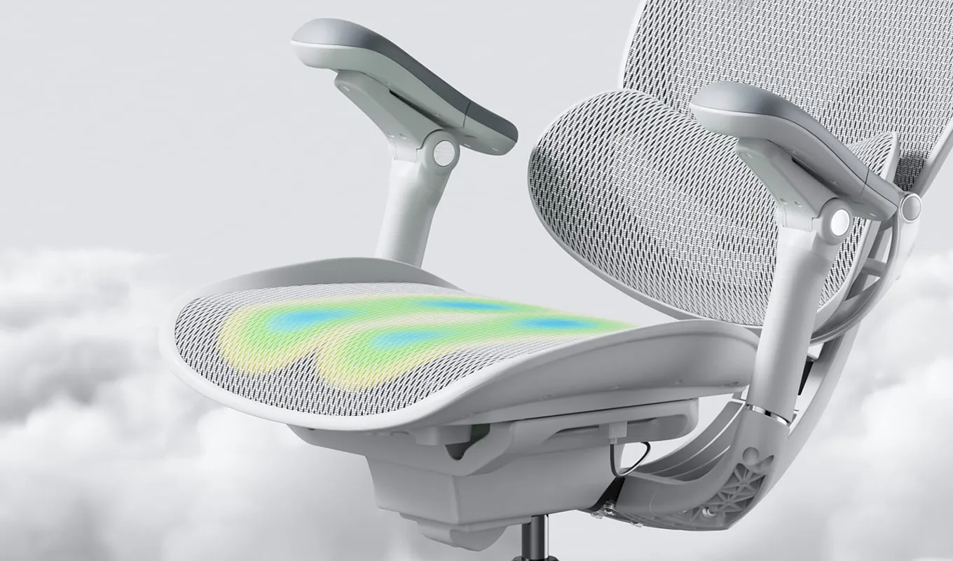 Visuel de répartition de la pression sur l’assise d’une Doro C300 Pro V2
