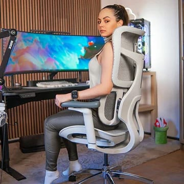 Chaise de bureau ergonomique avec accoudoirs réglables pour posture correcte au travail